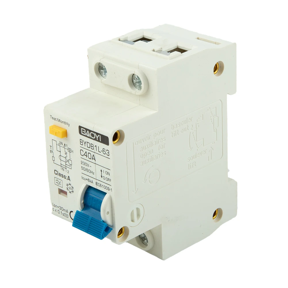 

AC220V 30mA -10A Circuit Breaker Overload Protection RCCB RCD Residual Current Short Circuit A Type Accessories