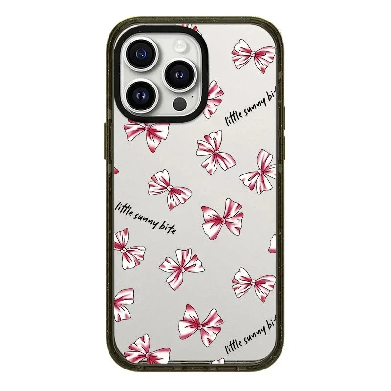 

2.0 Version Acrylic Upgrade Border Flower Bowknot Phone Case Cover for IPhone 11 12 13 14 15 Pro Max Case for IPhone 14 Pro Max