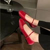Women Flats Mary Jane Ballet Shoes Female Round Toe Glossy Leather Flats Female Dance Ballets Party Ball Bridal Wedding Shoes 1