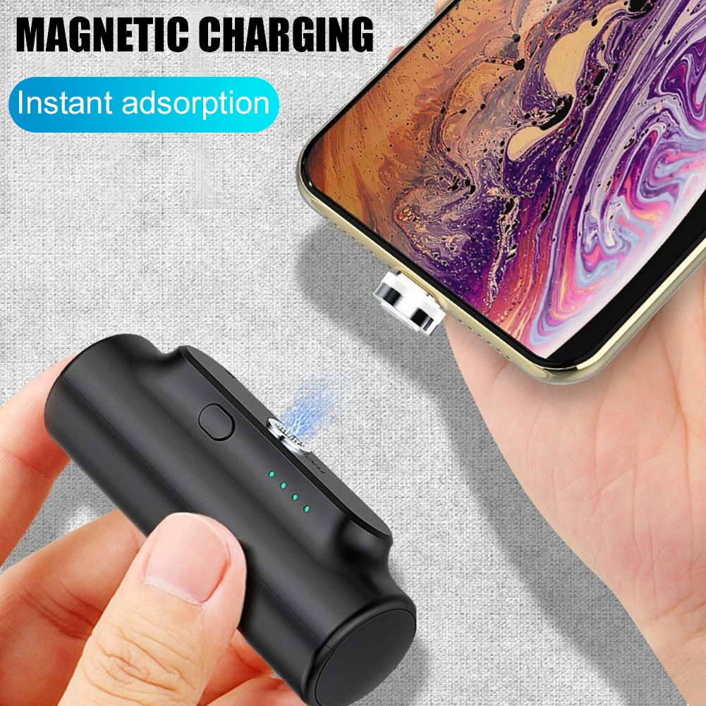 car jumper 3000mAh 3-in-1 Mini Magnetic Wireless Power Bank Fast Charging Portable Mobile Phone Emergency Charger For Most Phones jump starter pack