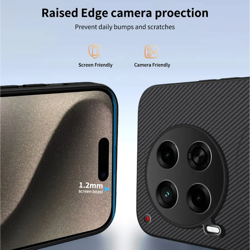 Luxury Carbon Fiber Slim Phone Case - Magnetic Shockproof Lens Camera Protective Cover