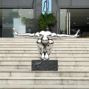 Modern Stainless Steel Sculpture Decor