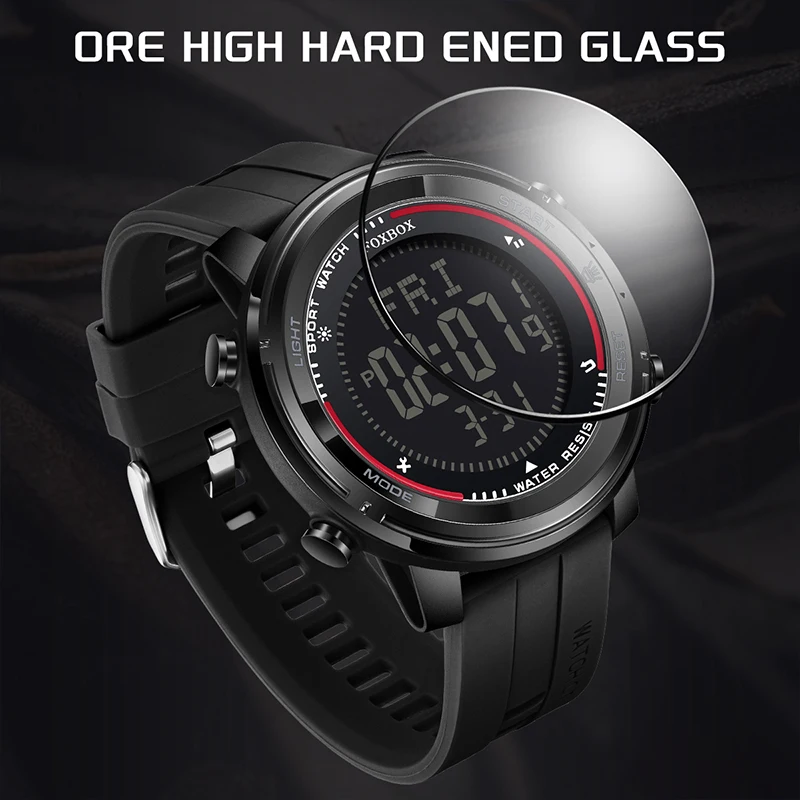 Fashion Men Watches LED Luminous Calendar Mens Digital Watch Waterproof Outdoor Sport Flashlight Chronograph Electronic Watches 3
