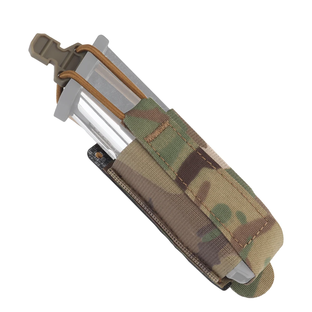 MOLLE Pistol Single Mag Pouch Ferro-Style for 9mm/.40 Tactical Airsoft Magazine Holster Flashlight Tool Bag with Elastic Cord