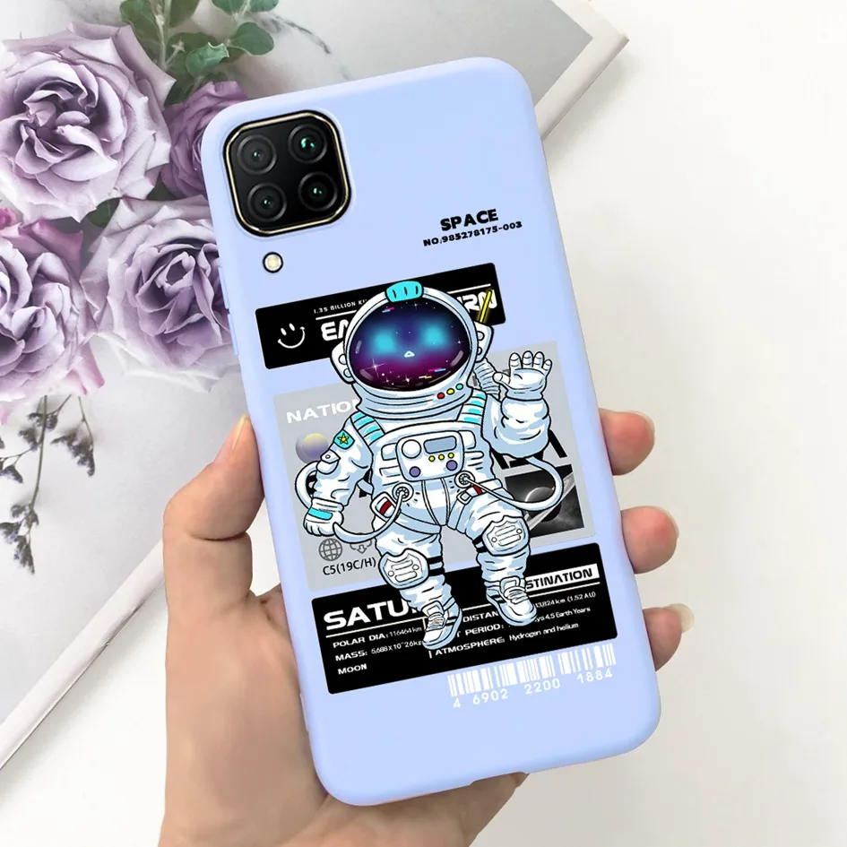 Cute Astronaut Shockproof Silicone Phone Case - Soft Candy TPU Cover and Bumper