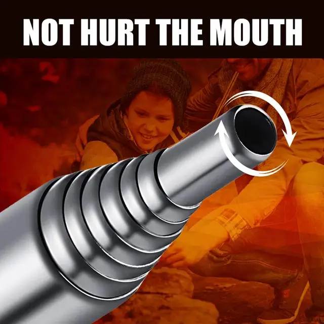 Felszerelés Fújó Tűzpálcás Fúvás Tűzcső Száj Nagy Hatékony, Apró, Kültéri Tengerparti Kerti Szerszám Kemping - Image 5