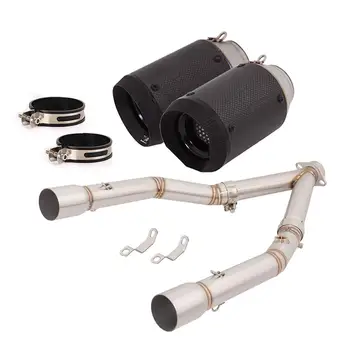 Carbon Fiber Exhaust Pipe For BMW G310R G310GS 17-22 Motorcycle Escape Muffler Front Pipe Header High Double Row Connect Tube