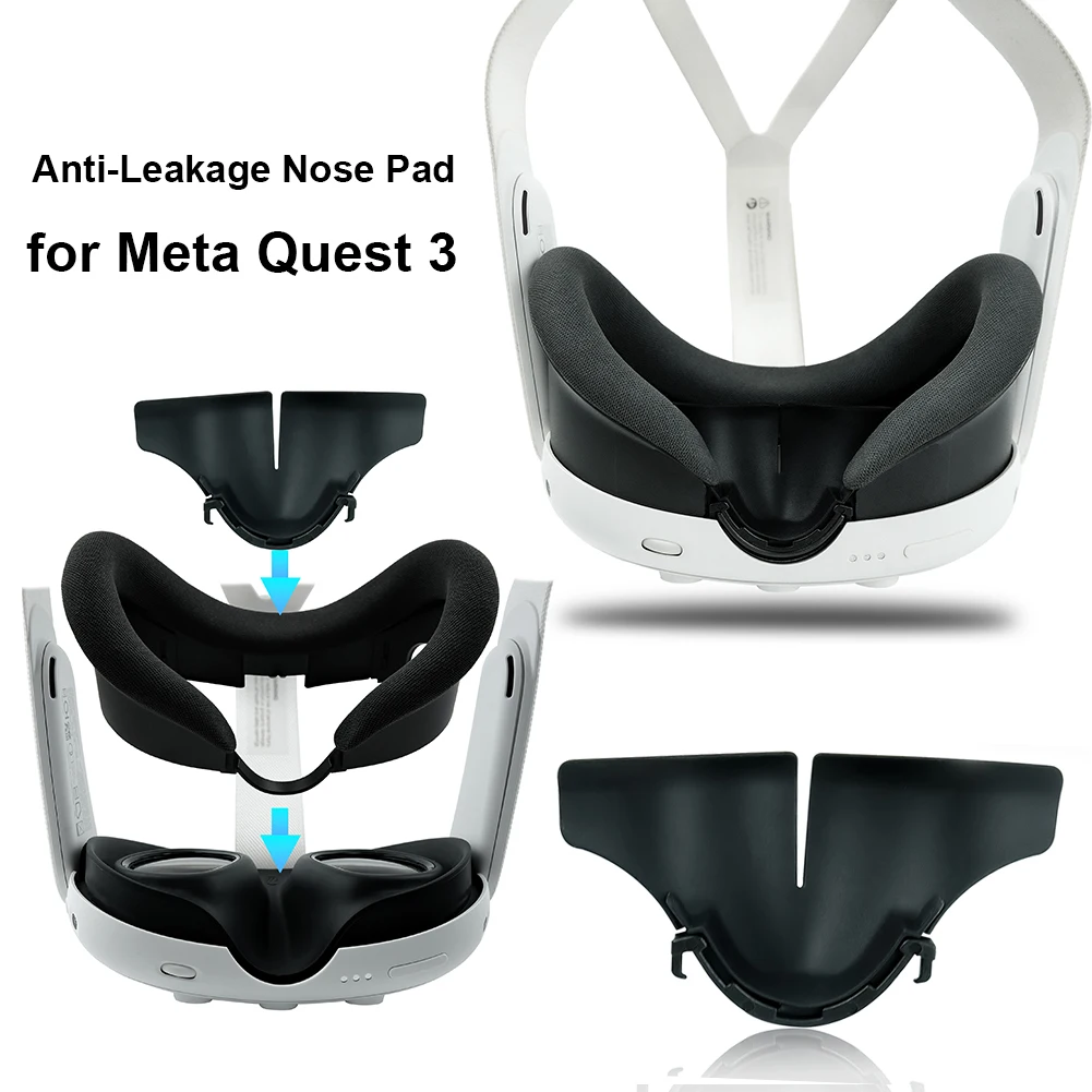 Silicone Nose Pad Cushion Breathable Anti-Leakage Protective Cushion Comfortable for Meta Quest 3 Headset Accessories