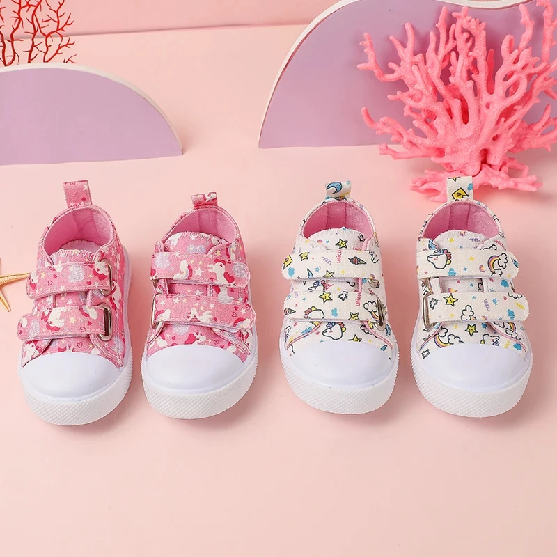 Kids Baby Shoes Girls Cartoon Canvas Shoes Children Sneakers Breathable Soft-Soled Non-Slip Casual Fashion kids sneakers,baby shoes,kids sports shoes,kids shoes