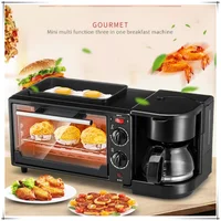 Portable Electric 3-in-1 breakfast machine Multi-functional coffee electric oven toaster 1