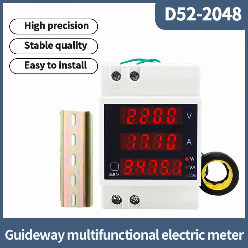 

Стандартный вольтметр-амперметр, измеритель активной мощности, детектор коэффициента мощности 220 В, цифровой Воздушный выключатель, практичный и удобный