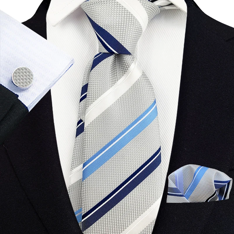 Men's Necktie - Elegance Style Silk Paisley in Blue