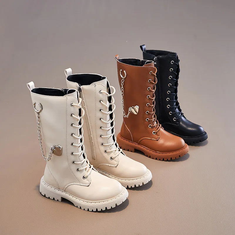 Girls Boots Winter 2023 New Korean Style Britain Style