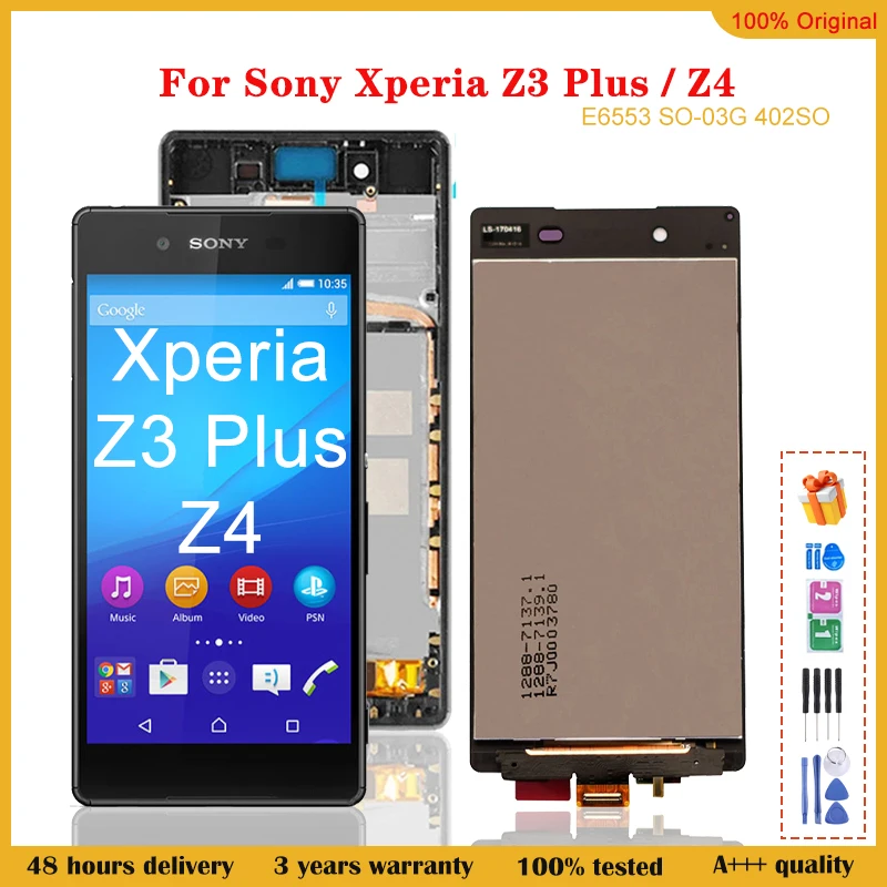 

5.2'' Original Tested For Sony Xperia Z3 Plus E6553 E6533 E5663 LCD Display Touch Screen Digitizer Assembly For Sony Z4 Z3+ LCD