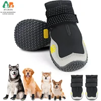 ATUBAN Dog Shoes for Large Size Dogs, Waterproof Medium Large Dog Boots, for Hot Pavement Winter Snow Hiking Breathable Elastic 1