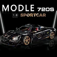 Technical City Sport Car Building Block High-Tech Super Speed Remote Control Racing Vehicle Model Bricks Toys For Boy Gift MOC 4