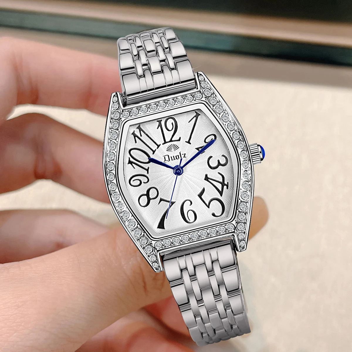 ساعة نسائية بسيطة بحزام فولاذية ، أزياء كلاسيكية ،...