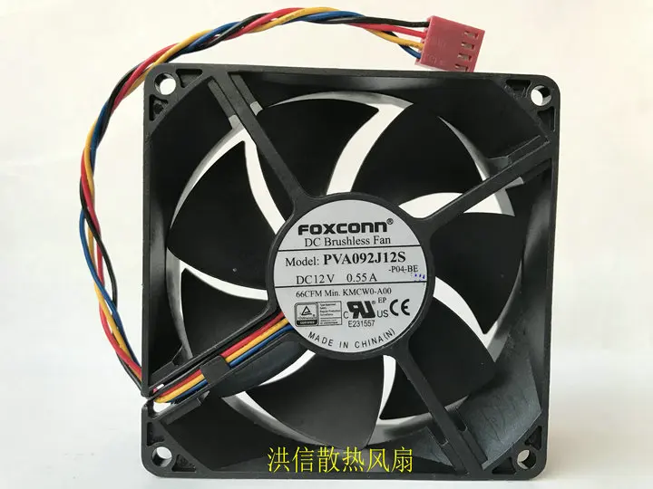 

Freight free original FOXCONN 9032 PVA092J12S DC12V 0.55A PWM 4-pin intelligent speed control fan