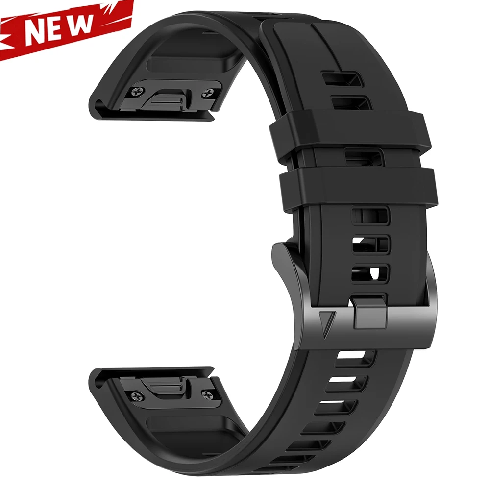 Enhanced Silicone QuickFit Sports WatchBand - 22mm/26mm Strap