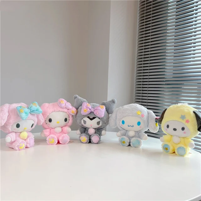 2022 Sanrio Cartoon Kawali Kuromi Hello Kitty My Melody Cinnamoroll Pillow Plush Toys Soft Stuffed Dolls for Kids Birthday Gifts 5