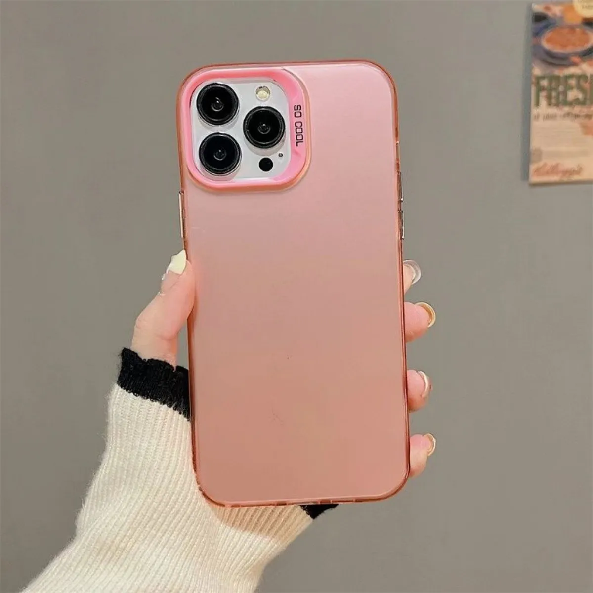 Fashion Camera Frame Bumper Shockproof Soft Phone Case - Anti-Scratch Back Cover