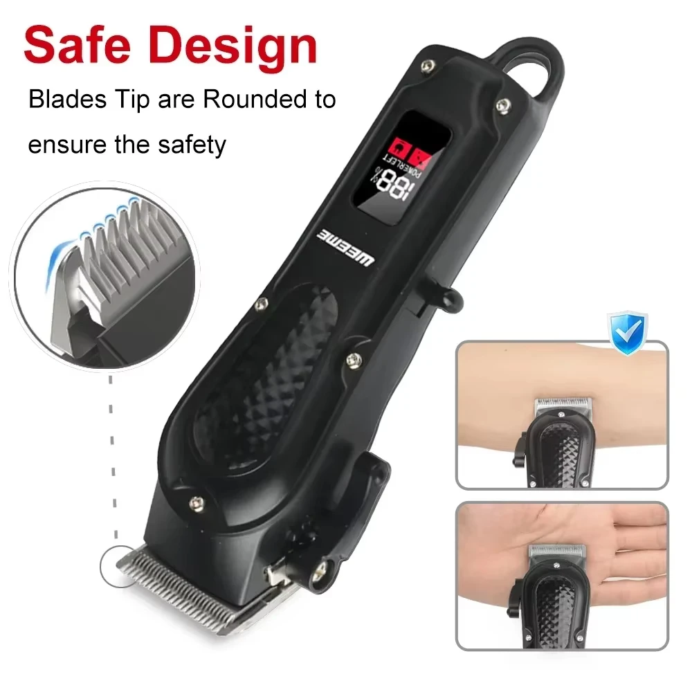 WEEME 806 Electric Hair Clipper UBS Rechargeable Cordless Beard Trimmer Men Powerful Electric Hair Clipper Trimming Tool
