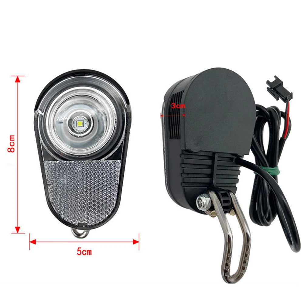 Electric Bicycle Headlight with Horn 12W 36V 48V Waterproof E-Bike