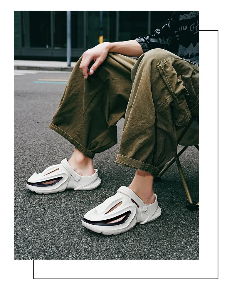 Evshine Men Shark Slides Eva Flat Sandals Summer Beach Footwear_voghion.com