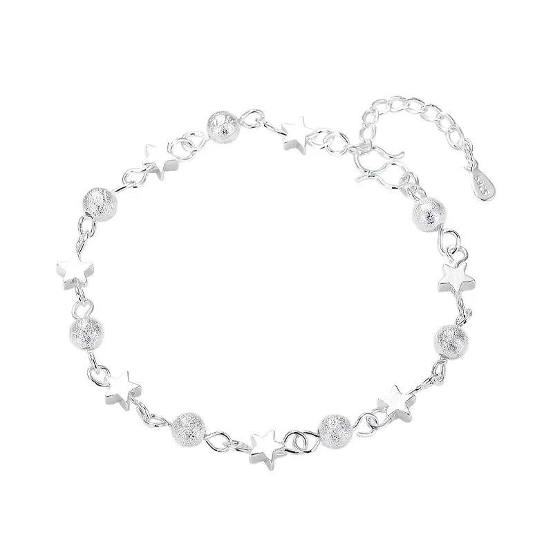 [韓国人気ジュエリー] Margaret Silky Bracelet CIAXY Silver Color Small Fresh Star Bracelets for Women