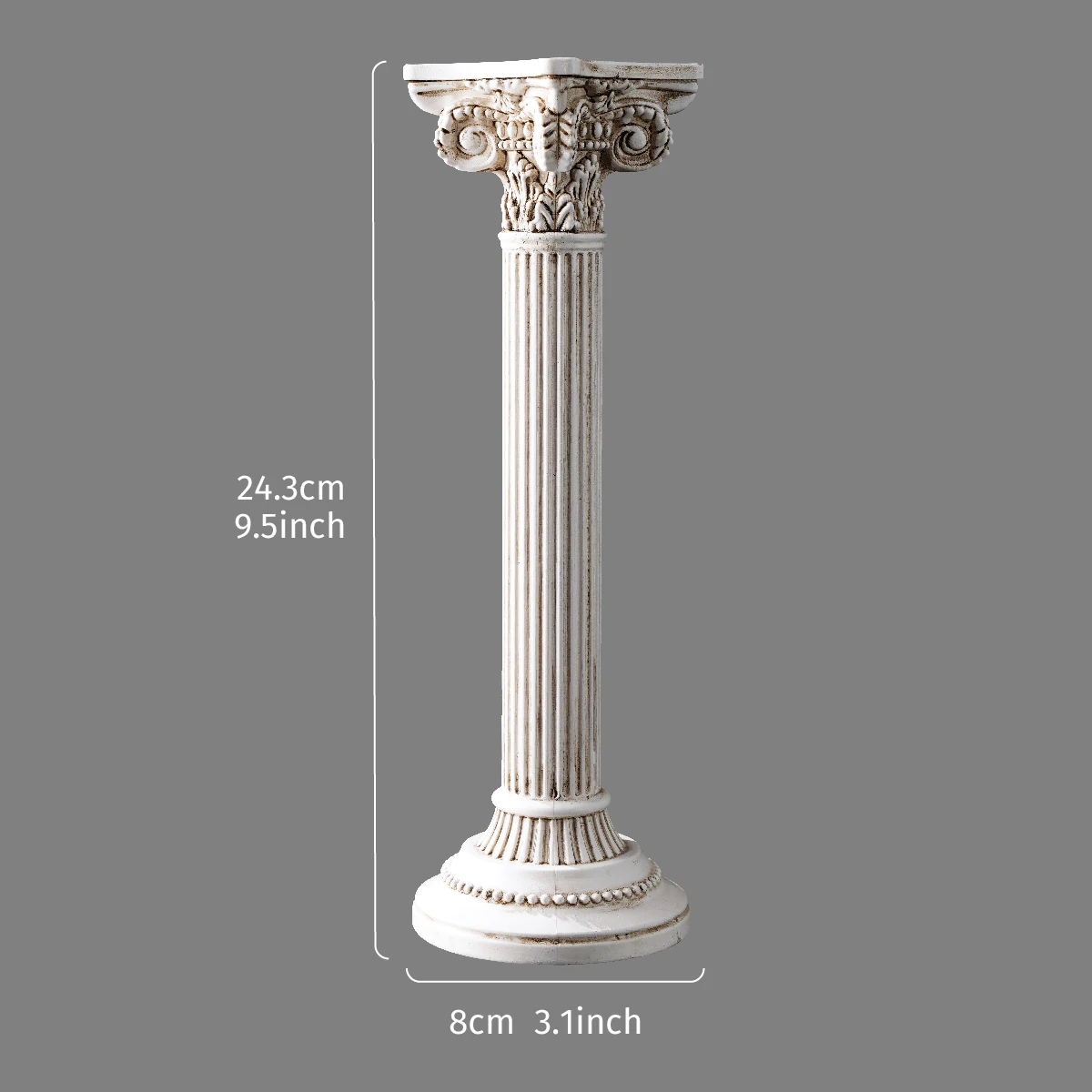 1PC, European retro Roman column-shaped decorative candlestick, central decorative item on the desktop