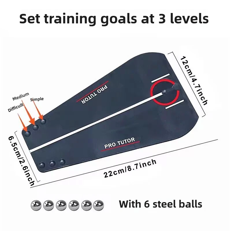 Portable acrylic golf practice tutor putting mirror training tools for beginners children adults golf training assistant Golf Pu