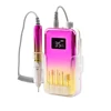 Brushless Mini Screen Portable Desktop Base Cordless Nail Drill Machine 35000RPM Rechargeable Manicure Electric Nail File Drill 2