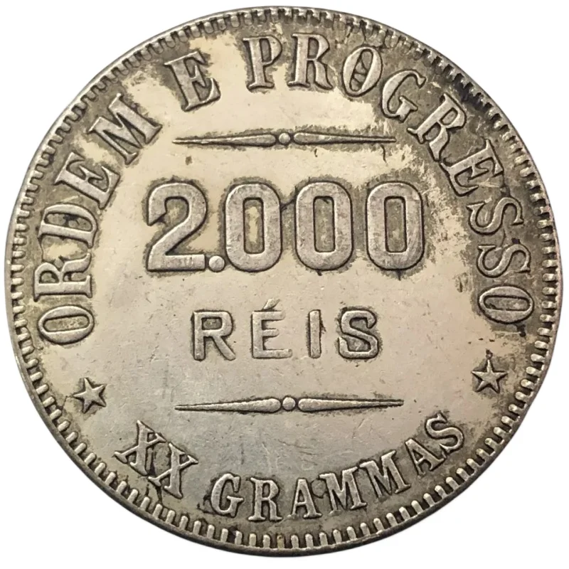 

1912 бразильская 2000 Серебряная копировальная монета