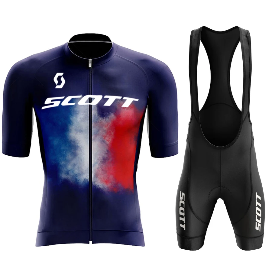Scott Cycling Jersey Set Abbigliamento Da Ciclismo Estivo Mtb Uniform Uomo Manica Corta Jersey Bike Maillot Ropa De Ciclismo