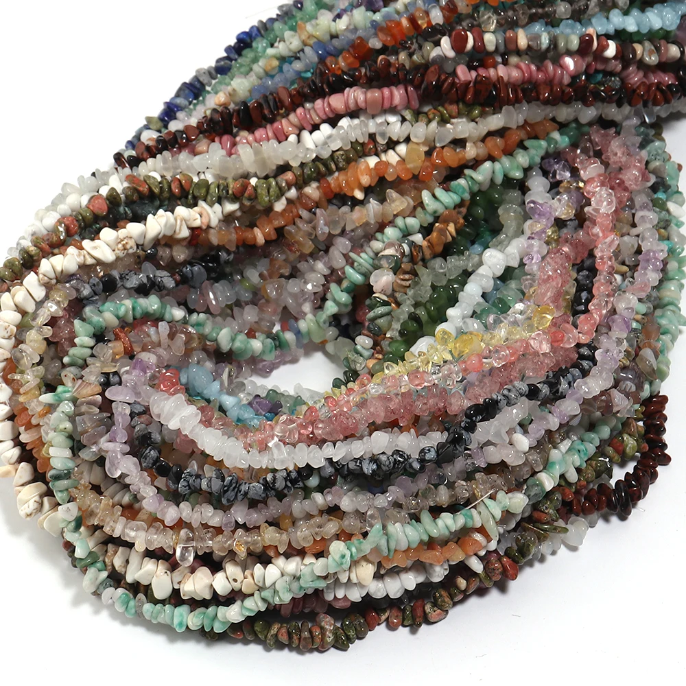 5x3mm 약 300pcs 천연석 비즈 멀티 컬러 자갈 불규칙한 모양 루즈 스페이서 비즈 공예품 키체인 액세서리 만들기