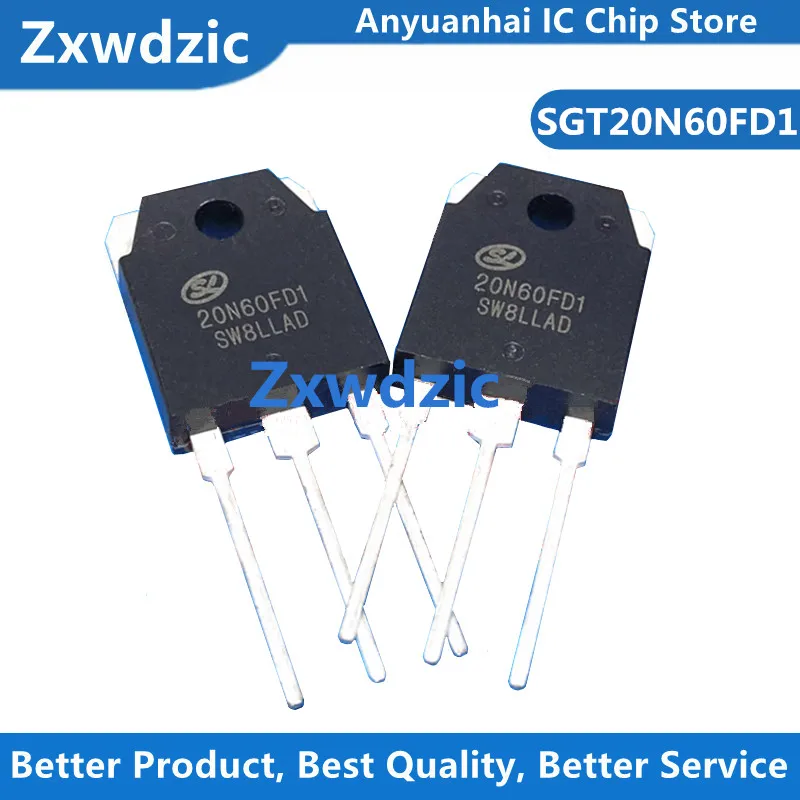 10pcs New Original SGT20N60FD1PN 20N60FD1 TO-247 Welding Machine Dedicated IGBT Tube 40A 600V