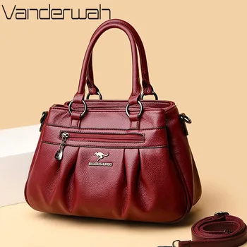 Borsa da donna tote casual di lusso a tre strati Borse a mano da donna in pelle di alta qualità per borse a tracolla grandi da donna Sac A Main