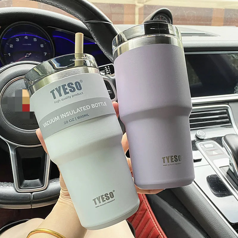 Creative Fashion 304 Stainless Steel Thermo Cup 600 & 890ml Coffee Mug Travel Water CupsStraw Car Water Bottle