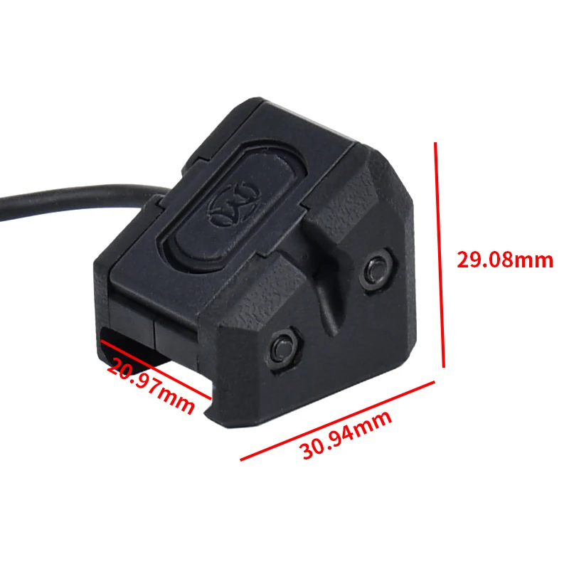 Tactical Airsoft Modbutton Pressure Switch Fit Surefir M300 M600 Flashlight 20mm Rail MLOK KEYMOD PEQ DBAL NGAL 2.5 Plug Laser