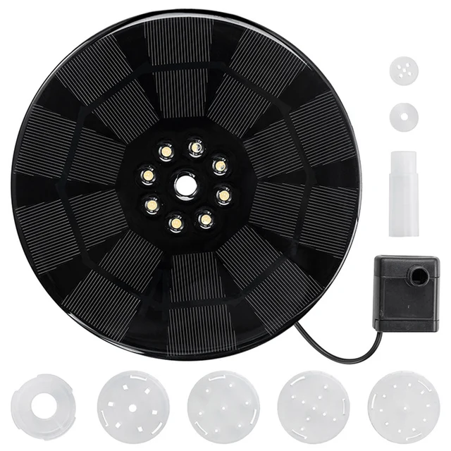 Napelemes Panel Készlet Vízszivattyú 3W -Os Öntözés Merülő Szivattyú 1600Mah Akkumulátor Színű Led -Es Lámpákkal Kerthez/Tó/Medence/Haltartály - Image 5