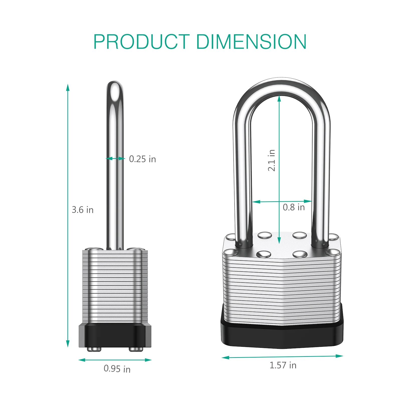 Padlock with Key - 2 Large Heavy Duty Pad Lock 5 Matching Keys -  Weatherproof Rust Resistant Steel Brass Keyed Alike Padlocks, Gate Locks  for Outdoor