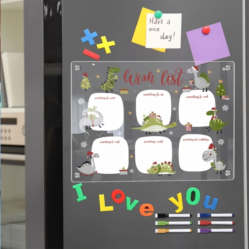 Calendar Whiteboard Fridge Weekly Planner Calendar for Kitchen Grocery Shopping List To-do-list Board 896C