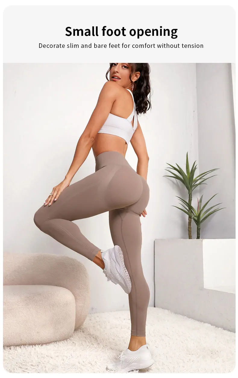 Neue Yoga-Hose mit hoher Taille für Damen – Bauchkontroll-Leggings, dehnbare, weiche Workout-Laufhose, bequeme Gym-Sporthose – Detail 4