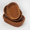 Oval plastic imitation rattan storage basket snack bakery snack basket party centerpiece home dining table kitchen supplies 5