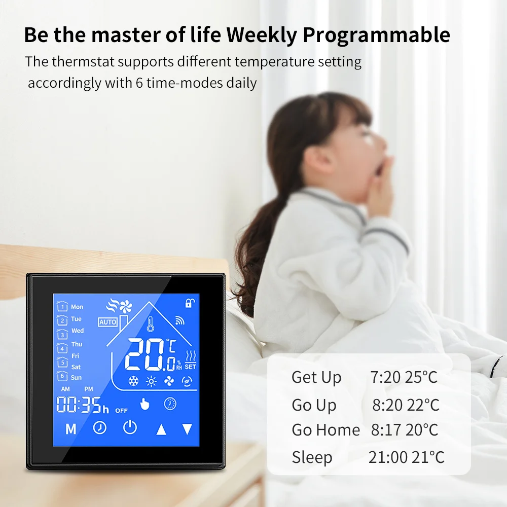 Description Picture 6 of itemTuya WiFi Thermostat Smart LCD Electric Floor Water Heating Gas Boiler Temperature Controller Warm Room Alexa Echo Google Home