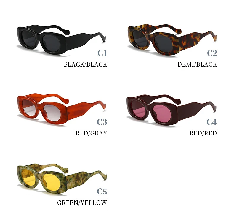 OEC CPO Ins Beliebte Frauen Dicken Rahmen Quadrat Sonnenbrille Männer Retro Getönte Shades UV400 Sonnenbrille Weibliche Mode Brillen – Detail 4