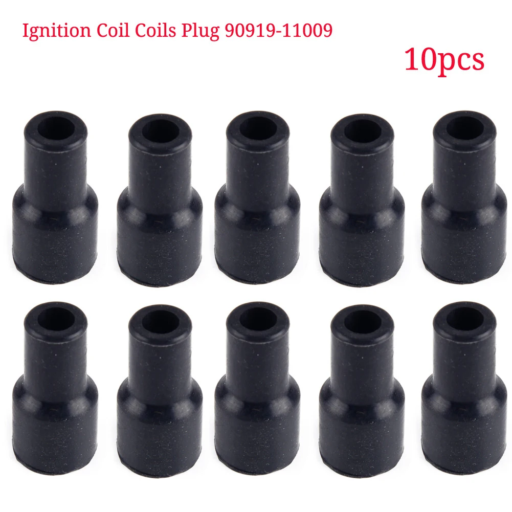 10PcSparkPlugsCapConnectorIgnitionCoilCoilsPlugTipCover