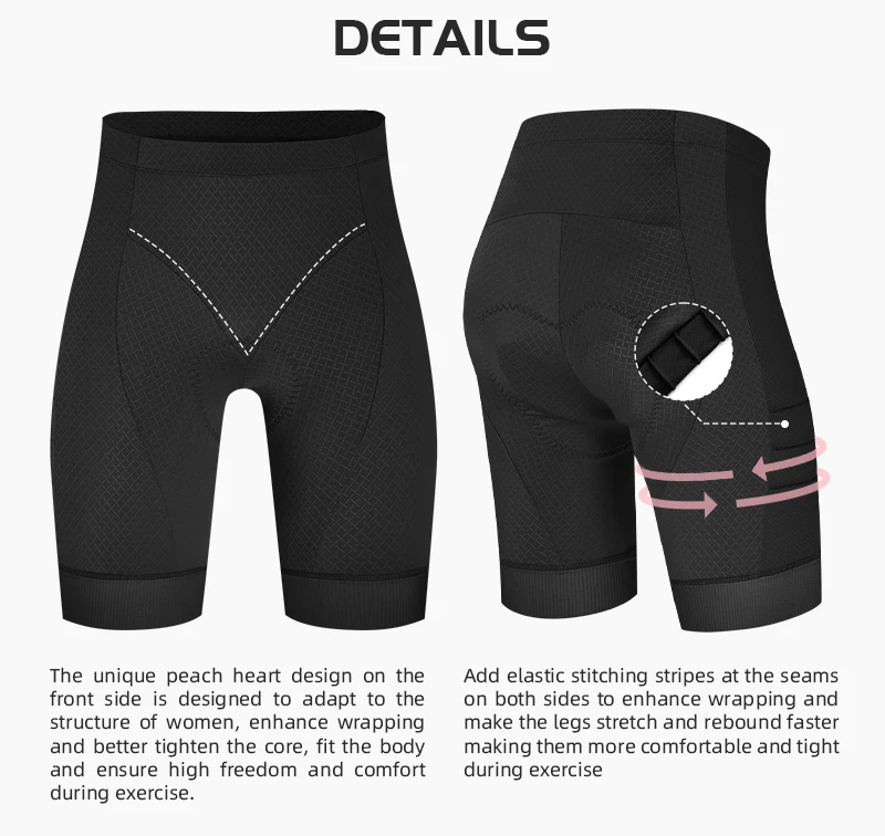 Ykyw Sommer Damen Radhose 4 farbige enge Fahrrads horts Pro Team Sport bekleidung 6 Stunden fahren atmungsaktive Fahrrad unterwäsche – Detail 3