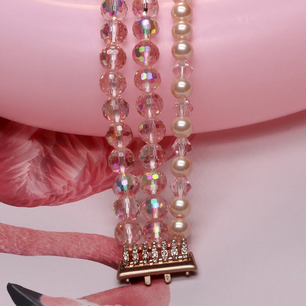 Elegant Beaded Bracelet for Smartwatch - Luxury Jewelry Band for Women