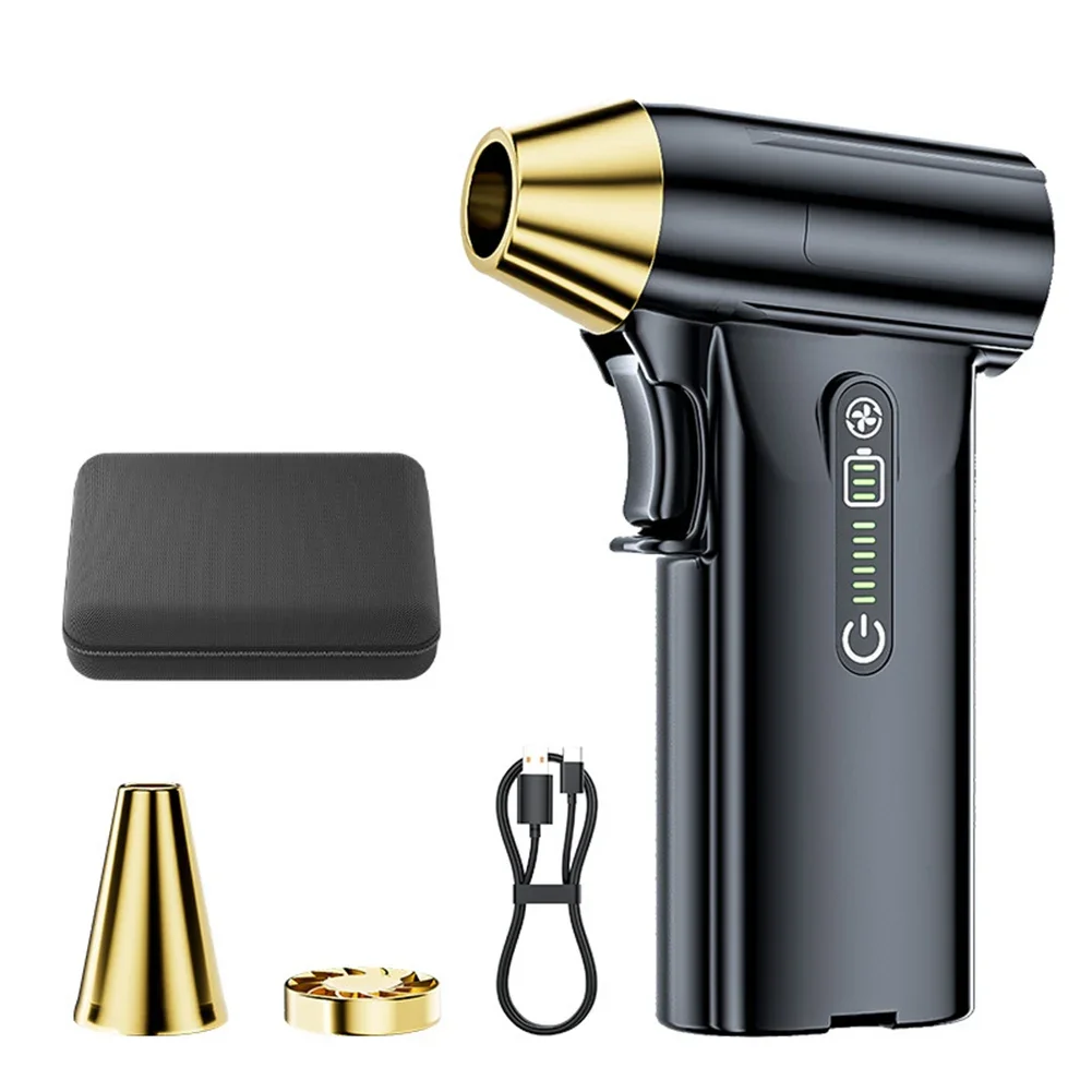 130000RPM Car Air Blower Electric Air Duster Turbo Blower Strong Turbofan Brushless Motor USB Rechargeable Car Cleaning